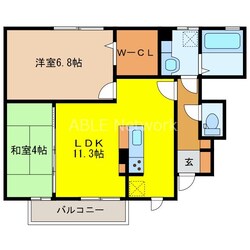 ドエル古賀弐番館の物件間取画像